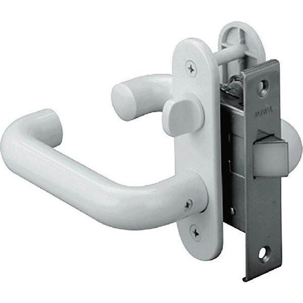 ykk 浴室ドア 補修部品 レバーハンドル交換 (錠ケース付) HH-J-0445 ＹＷ：ホワイト色