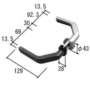 三協立山アルミ ドア 補修部品 純正品 レバーハンドル MIWA LZ WD4112
