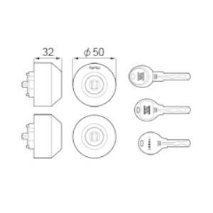 YKK AP YKK 玄関ドア カギ・鍵交換 自分で簡単 純正 MIWA ディンプル