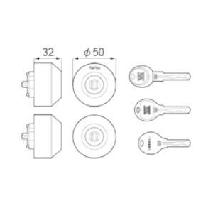 YKK AP YKK 玄関ドア カギ・鍵交換 自分で簡単 純正 MIWA ディンプル