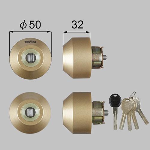 玄関ドア 鍵交換 自分で リクシル トステム 純正品 取替シリンダー （上部：QDN608 + 下部...