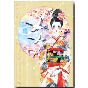 和風ポストカード 芍薬 花のイラスト絵葉書 : ポストカードと和雑貨の