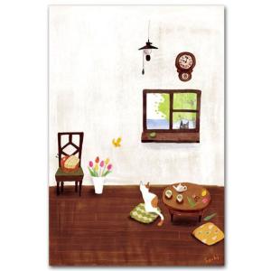 招き猫ポストカード 招猫 運気上昇絵葉書 : ポストカードと和雑貨の和