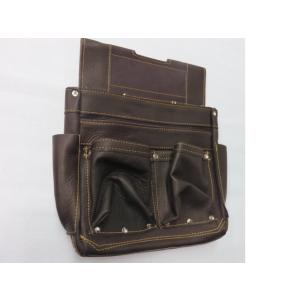 牛本革 釘袋 ダークブラウン 限定品 日本製の詳細画像2