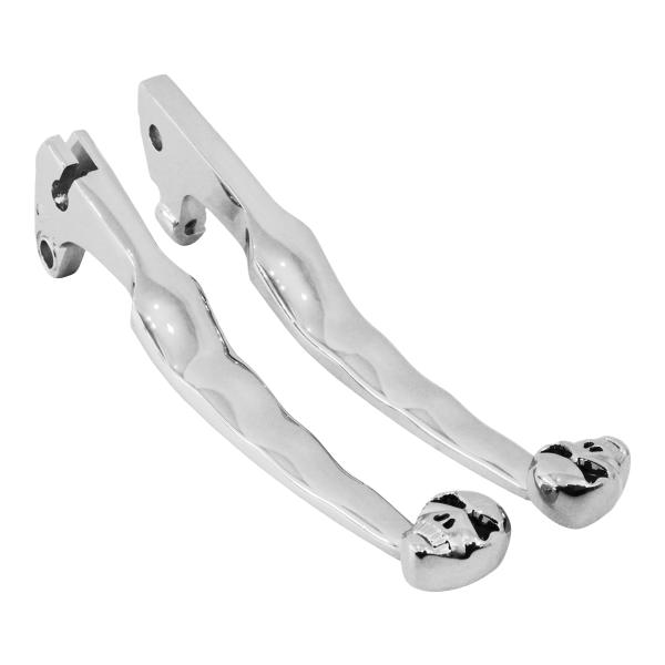 ю ヤマハ ビラーゴ400 3JB スカル クラッチ/ブレーキ レバー メッキ 左右 セット XV4...