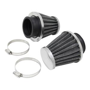 Б 送料無料 汎用 エアーファンネル シルバー アルミ アルマイト 50mm