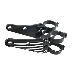 Z400FX/ゼファー400 アルミヘッドライトステー ブラック シルバー