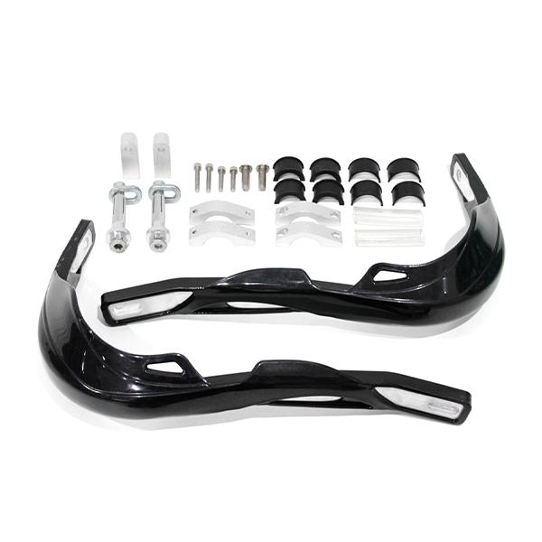 ю 【送料無料】  カワサキ KLX125 ハンドガード 芯入り  黒 ブラック 左右 セット ナッ...