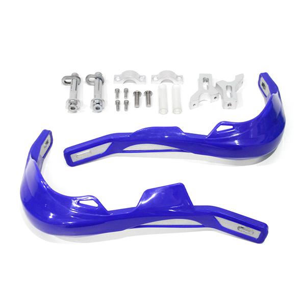 ю 【送料無料】  ヤマハ DT125R ハンドガード 芯入り  青 ブルー 左右 セット ナックル...