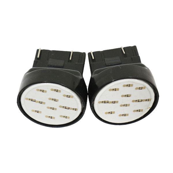 Б 高輝度 汎用 LED バルブ T20 面発光 12V COB 12chip ダブル球 バックラン...