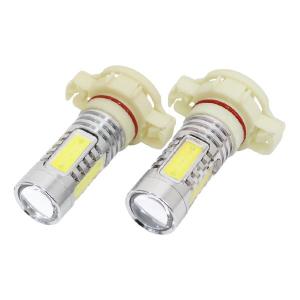 Б 【定形外】 交換用に！ 高輝度 フォグランプ LED バルブ [ PSX24W ] スクエアチップ プロジェクターレンズ ホワイト 6000K 2個 11W