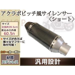 チタンブルー GPサイレンサー スーパーショート 60.5mm/ 60.5パイ 汎用