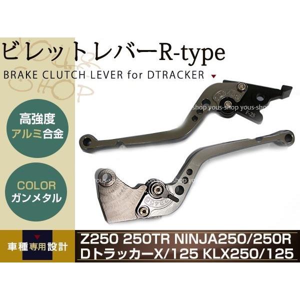 Ninja250 EX250K DトラッカーX Dトラッカー125 レバー ガンメタ バイク カスタ...