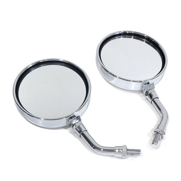 メッキ Z1 Z2 ZII ショート ミラー 正ネジ M10 エイプ モンキー ゴリラ CB50 C...