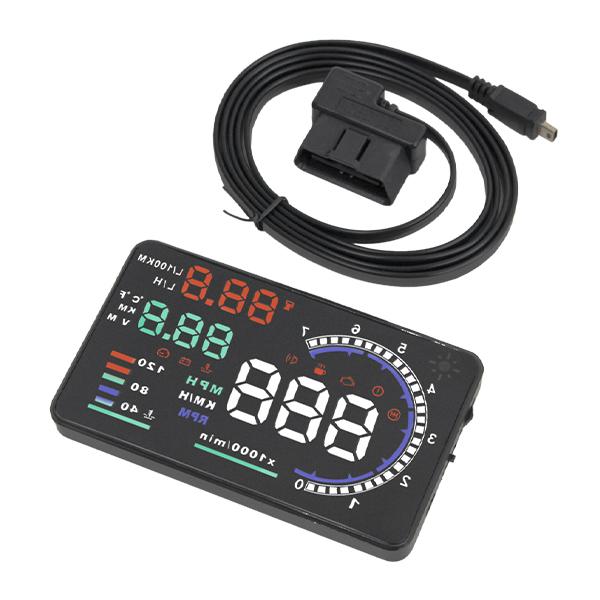 ю 【メール便】 輸入車用 ヘッドアップ ディスプレイ 5.5インチ OBDII 対応 A8 HUD...
