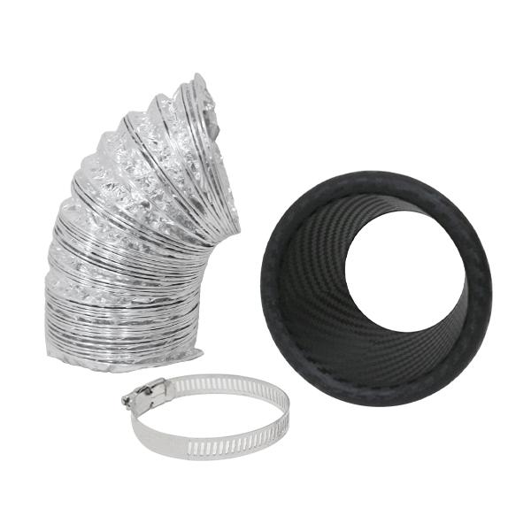 Б 汎用 ドライカーボン風 エアダクト GT-R S2000 インプレッサ シルビア ジムニー エア...