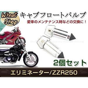 エリミネーター 250 400 ZZR250 フロートバルブ CVキャブ シルバー