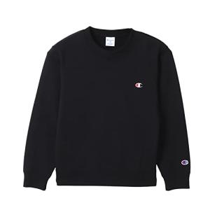 [チャンピオン] トレーナー キッズ 長袖 丸首 綿100% COTTON USA ワンポイントロゴ クルーネックスウェットシャツ ベーシック CK-Y001/CK-Y001Z ブラック 120｜shop-ypp