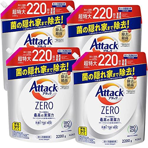 デカラクサイズ アタックZERO 洗濯洗剤 液体 アタック液体史上 ?最高の清潔力。菌の隠れ家蓄積０...