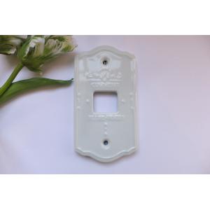 スイッチプレート 1穴 ホワイト ポーセレン 磁器製 ナチュラル