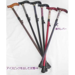 スネークウッドL字型黒檀ステッキ（杖） 18金（ゴールド）リング