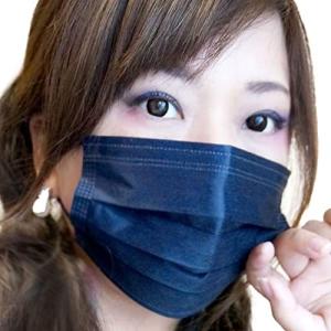 紺色マスク  4層不織布マスク 個別包装 男女兼用