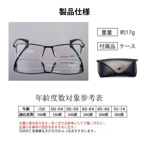 遠近両用メガネ 老眼鏡 ブルーライトカット ピ...の詳細画像5