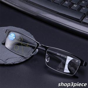 遠近両用メガネ 老眼鏡 ブルーライトカット ピ...の詳細画像2