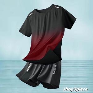 水着 メンズ 上下セット 半袖Tシャツ ハーフ...の詳細画像3