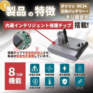 ダイソン 互換品 Dyson バッテリー DC...の詳細画像3