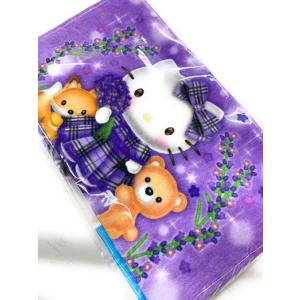 ご当地キティ　北海道限定　ラベンダーブーケドレスキティ　フェイスタオル