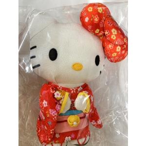 キティ ぬいぐるみ 人形 キティちゃん ピンクの着物 Mサイズ : 日本の