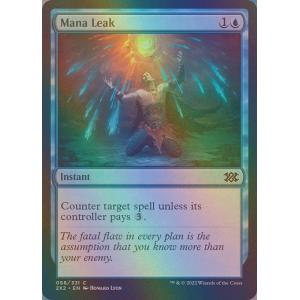 MTG ■青/英語版■ 《マナ漏出/Mana Leak》★FOIL★ ダブルマスターズ2022 2X...