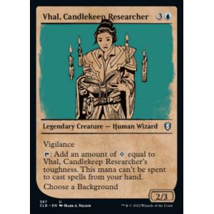 MTG ■青/英語版■ 《キャンドルキープの研究者、ヴァル/Vhal, Candlekeep Researcher》★ショーケースFOIL★  統率者レジェンズ：バルダーズゲートの戦い CLB｜shop998