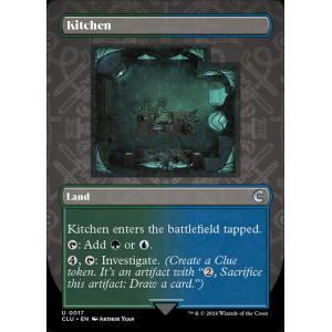 (017) MTG ■土地/英語版■ 《Kitchen》▲拡張アート▲ カルロフ邸殺人事件：Clue...