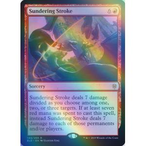 MTG ■赤/英語版■ 《切り離す一撃/Sundering Stroke》★FOIL★エルドレインの...