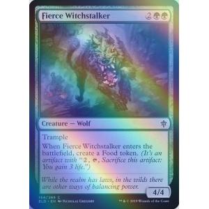 MTG ■緑/英語版■ 《獰猛な魔女跡追い/Fierce Witchstalker》★FOIL★エルドレインの王権 ELD