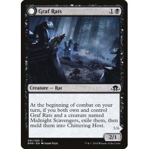 MTG ■黒/英語版■ 《 墓ネズミ/Graf Rats》★FOIL★ 異界月 EMN