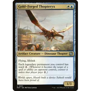 MTG ■金/英語版■ 《黄金造りの飛竜機械/Gold-Forged Thopteryx》★FOIL★ 機械兵団の進軍：決戦の後に MAT