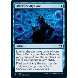 MTG ■青/英語版■ 《異世界の凝視/Otherworldly Gaze》★FOIL★イニストラード真夜中の狩り MID