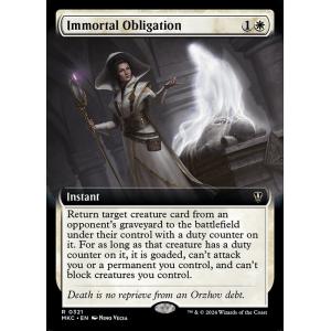 (321)MTG ■白/英語版■ 《不死の債務/Immortal Obligation》▲拡張アート▲ カルロフ邸殺人事件 統率者 MKC 白R｜shop998