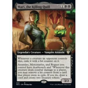 MTG ■黒/英語版■《殺しの羽ペン、マリ/Mari, the Killing Quill》▲拡張アート▲ ニューカペナの街角:統率者　NCC｜shop998