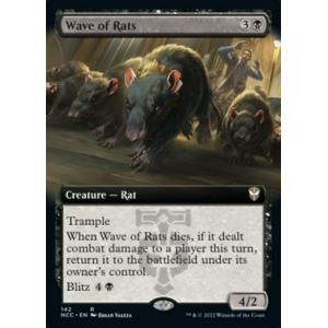 MTG ■黒/英語版■《押し寄せるネズミ/Wave of Rats》▲拡張アート▲ ニューカペナの街...