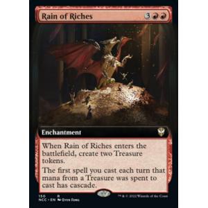 MTG ■赤/英語版■《降り注ぐ富/Rain of Riches》▲拡張アート▲ ニューカペナの街角...