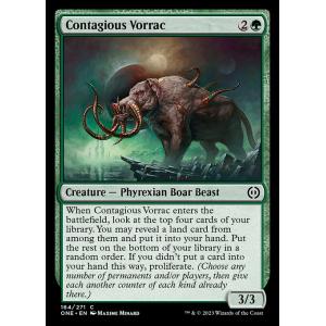 MTG ■緑/英語版■ 《伝染病のヴォラック/Contagious Vorrac》ファイレクシア：完全なる統一 ONE