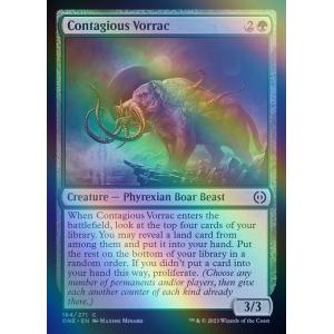 MTG ■緑/英語版■ 《伝染病のヴォラック/Contagious Vorrac》★FOIL★ ファイレクシア：完全なる統一 ONE