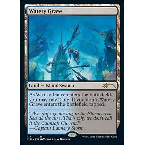 MTG ■土地/英語版■ 《湿った墓/Watery Grave》Secret Lair SLD