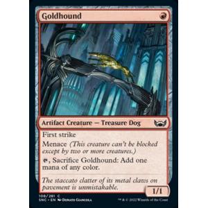 MTG ■赤/英語版■《黄金犬/Goldhound》★FOIL★  ニューカペナの街角 SNC  　