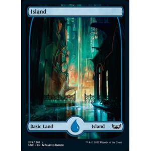 MTG ■土地/英語版■《 島/Island》★FOIL★  ニューカペナの街角 SNC  　