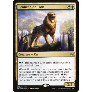 MTG ■金/英語版■ 《青銅皮ライオン/Bronzehide Lion》★FOIL★ テーロス還魂...